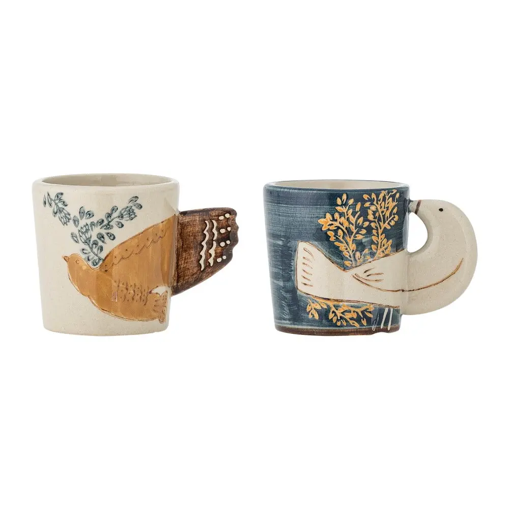 Sada 2 ks hrnků na espresso 55 ml HEZHA Bloomingville - barevná