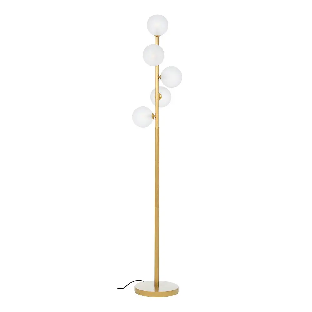 Stojací lampa ve zlaté barvě se skleněným stínidlem (výška 156,5 cm) Balls – Bizzotto