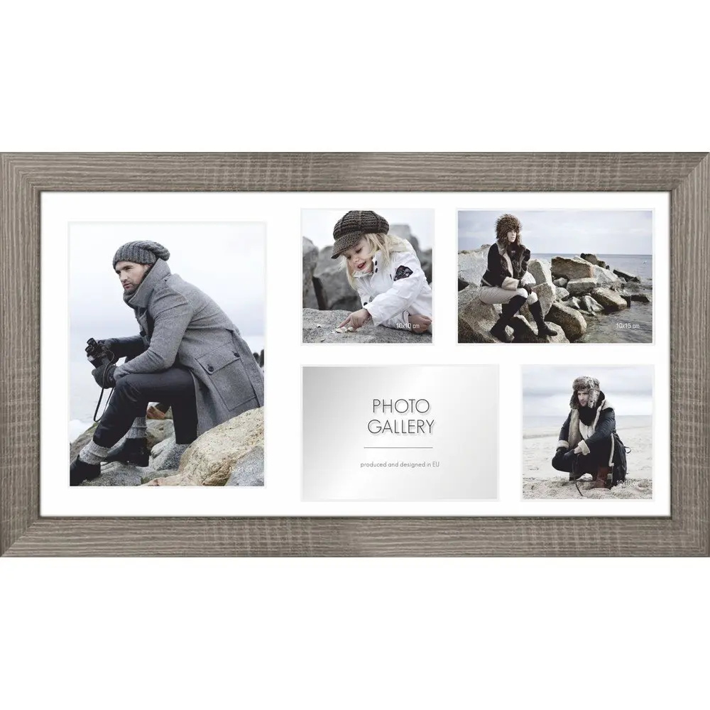Hnědý rámeček na 5 fotografií Styler Narvik, 51 x 27 cm