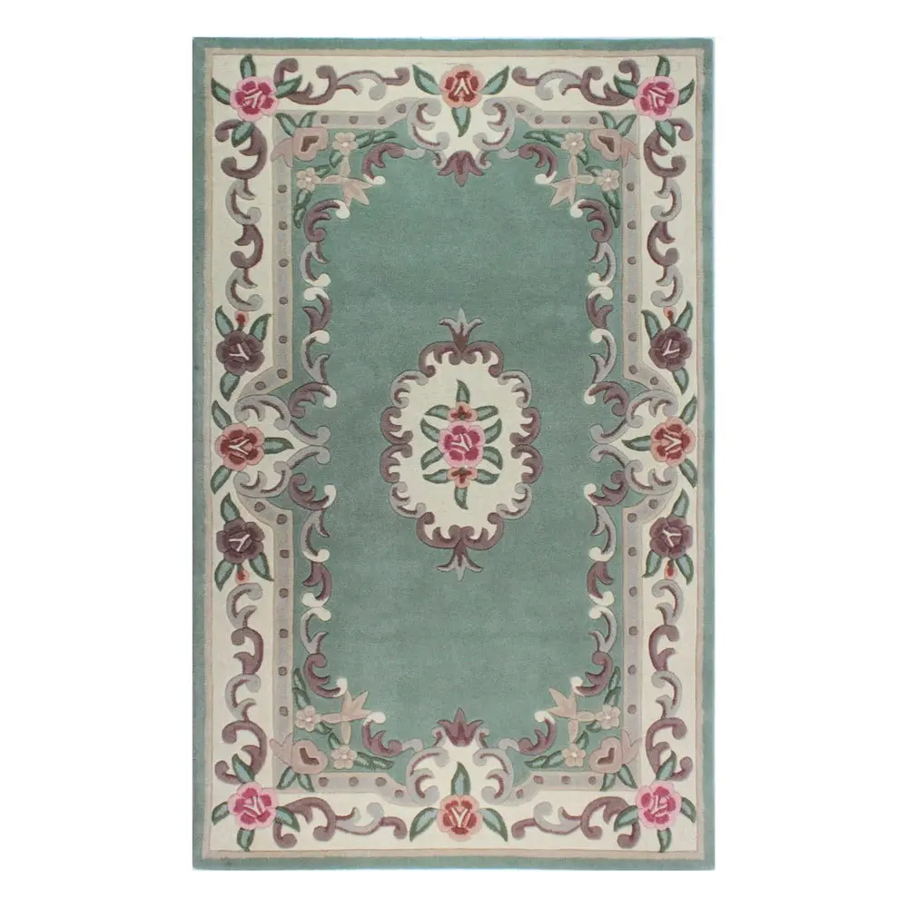 Flair Rugs, Ručně všívaný kusový koberec Lotus premium Green, 150x240, zelená, chodba / předsíň