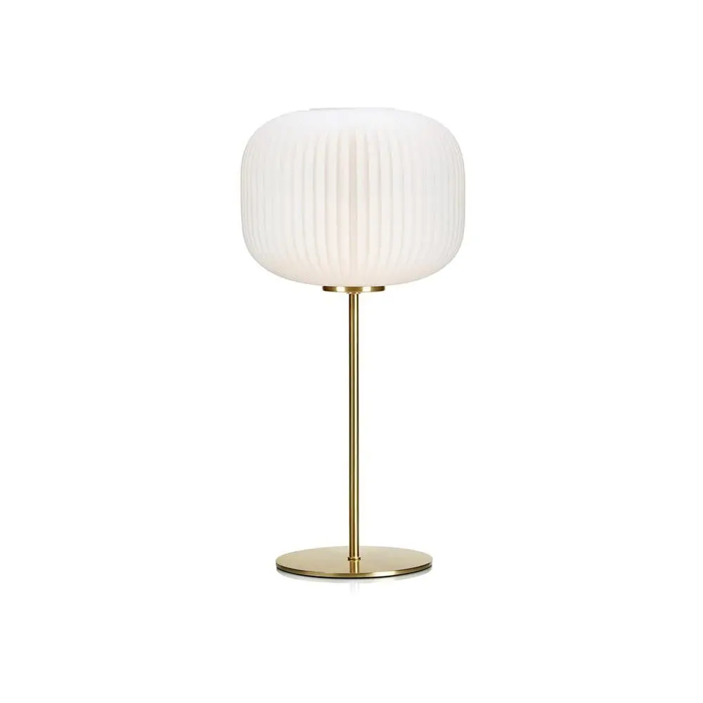MARKSLOJD Markslöjd stolní lampa Sober, mosaz/bílá, 50 cm