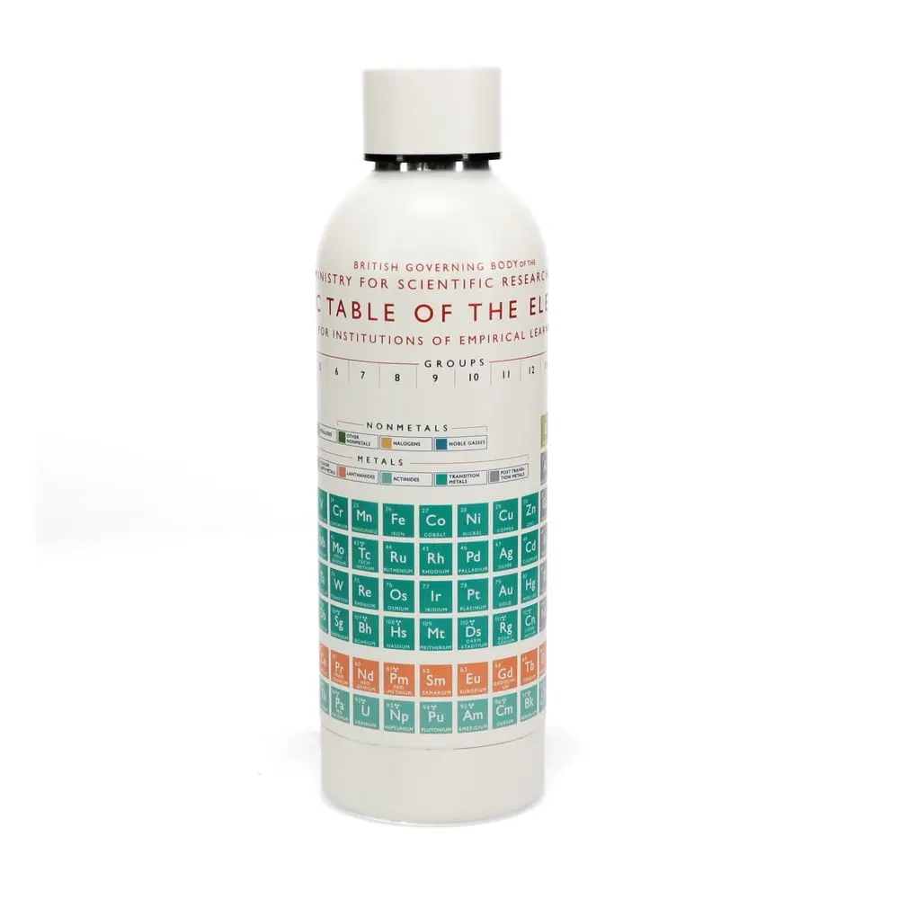 Krémová cestovní nerezová lahev 500 ml Periodic Table – Rex London