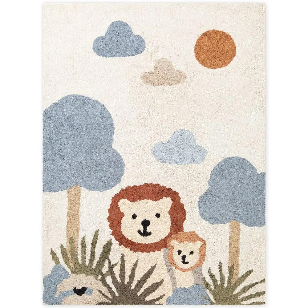 Krémový pratelný/ručně tkaný bavlněný dětský koberec 140x200 cm Snuggle Lionel – Hanse Home