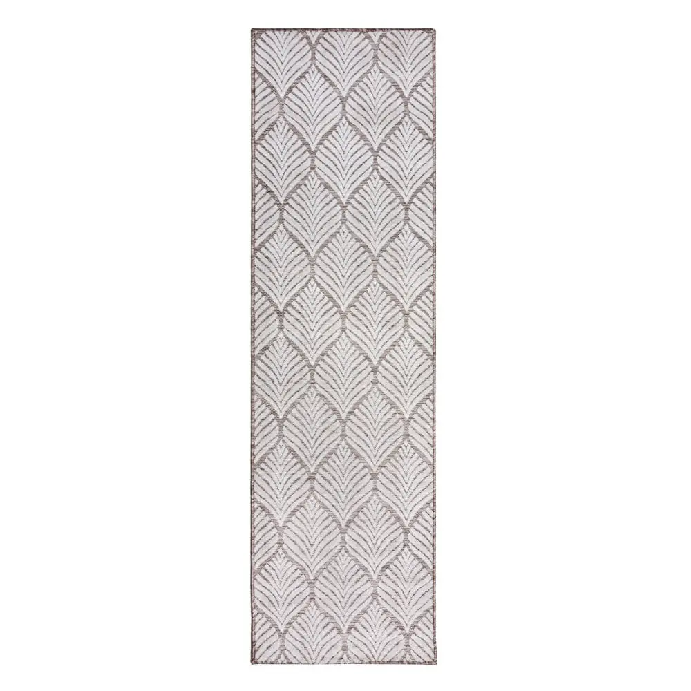 Vnitřní a venkovní koberec slonovinový 66x230 cm Elm Leaf – Flair Rugs