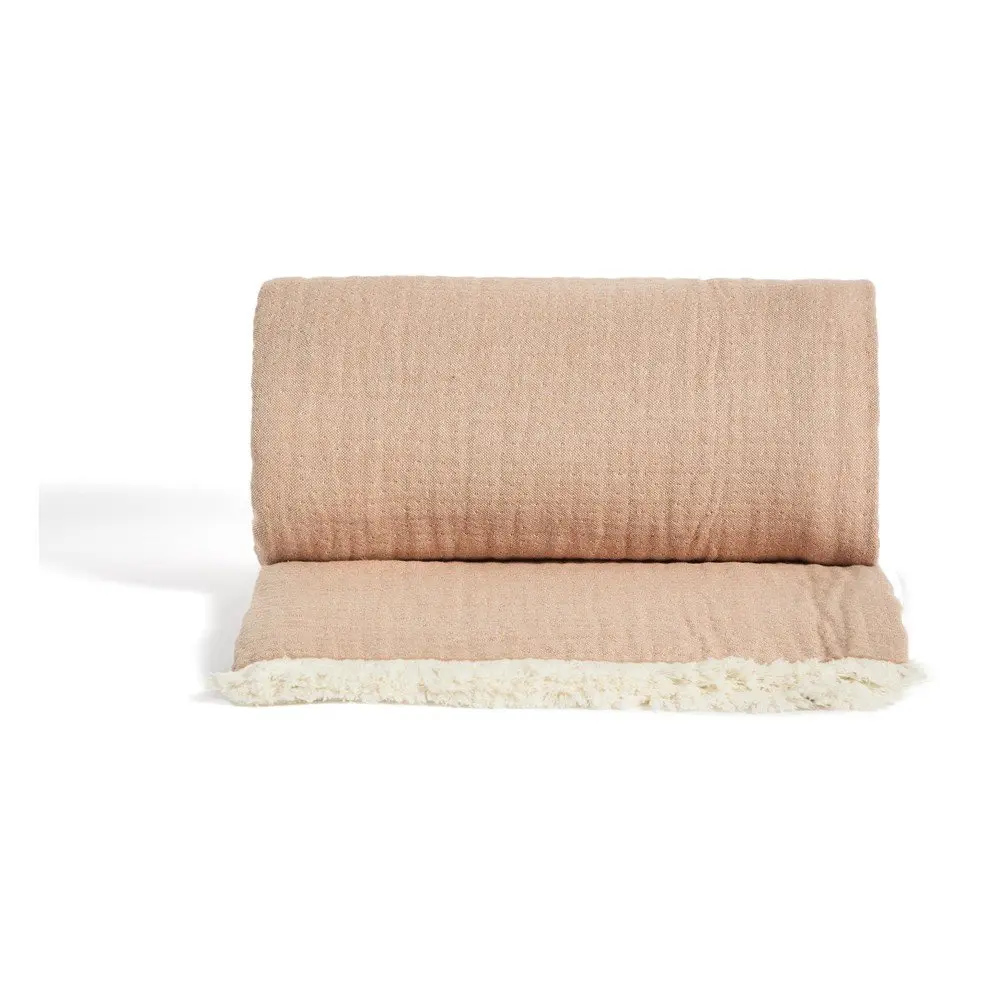 Mušelínová dětská deka v lososové barvě 130x170 cm Nafine – Kave Home