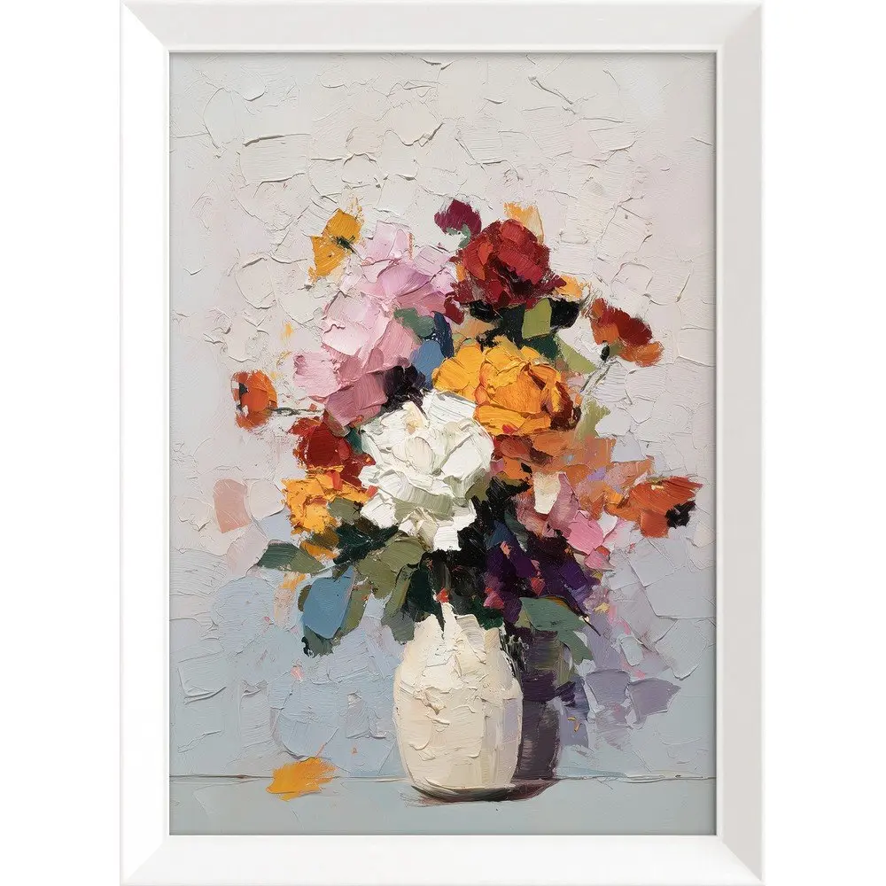 Tištěný obraz s rámem 56x75 cm White Vase – Styler