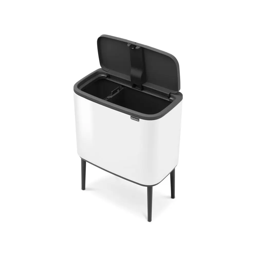 Bílý dotykový ocelový odpadkový koš na tříděný odpad 11+23 l Bo Touch Bin – Brabantia