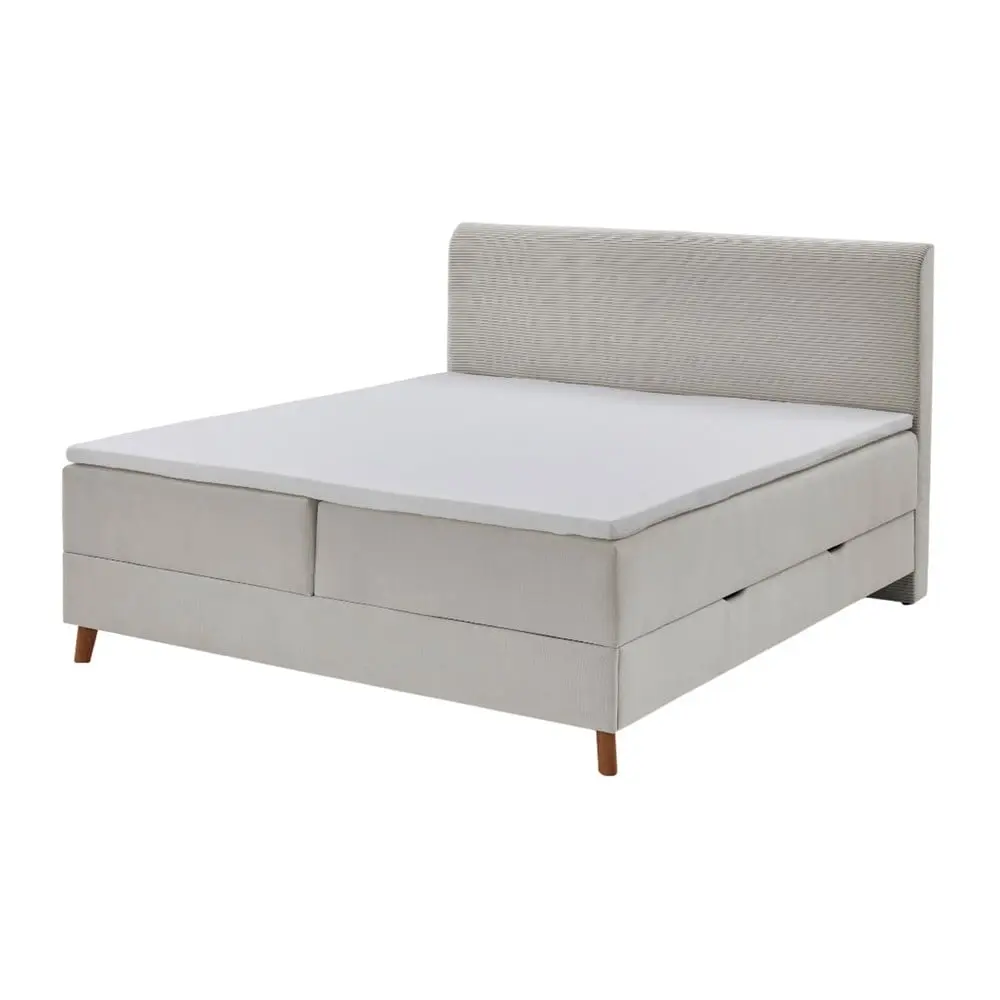 Béžová boxspring postel s úložným prostorem 180x200 cm Memphis - Meise Möbel