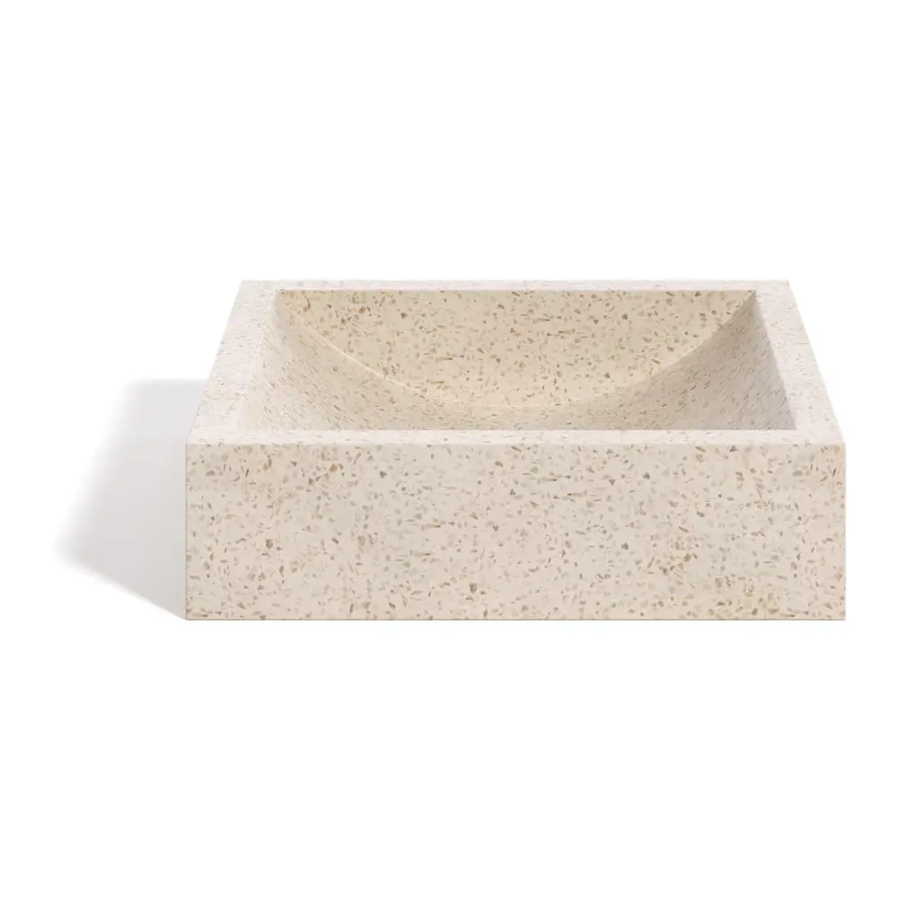 Umyvadlo z terrazzo Kave Home Sunday, 45 x 40 cm