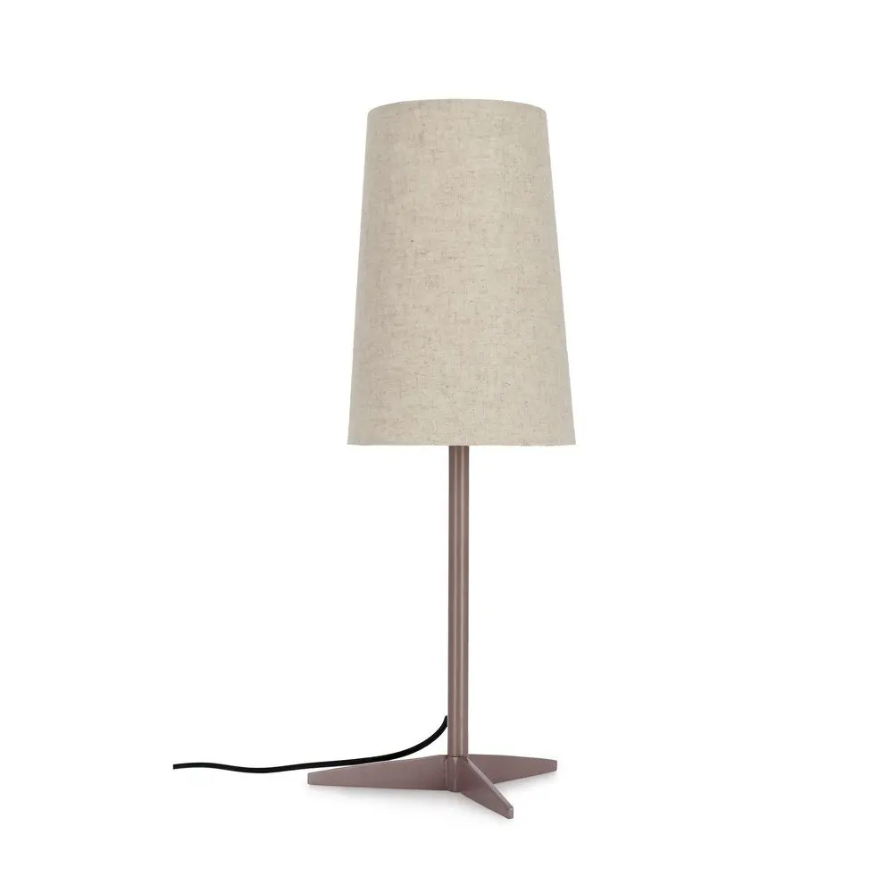 Béžová kovová stolní lampa s textilním stínidlem (výška 60 cm) Assam – Bizzotto