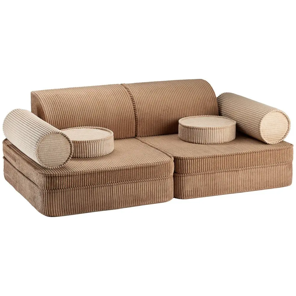 Hnědá manšestrová dětská pohovka 132 cm Settee – Wigiwama