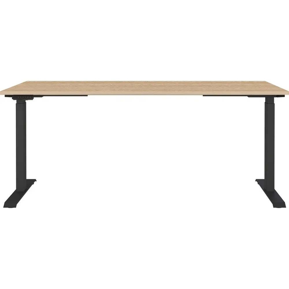 Polohovací pracovní stůl s elektricky nastavitelnou výškou s deskou v dubovém dekoru 80x180 cm Lissabon – Germania