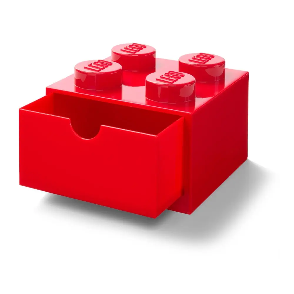 Modrý stolní box se zásuvkou LEGO®, 15 x 16 cm