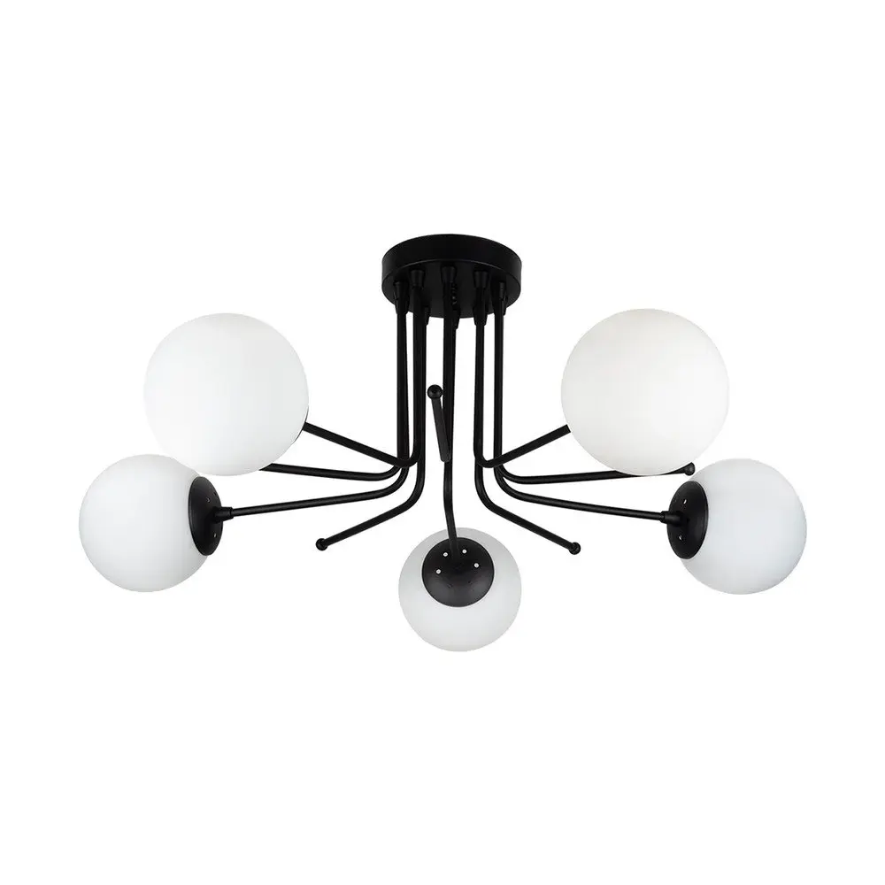 Černé stropní svítidlo Squid Lighting Star, výška 34 cm