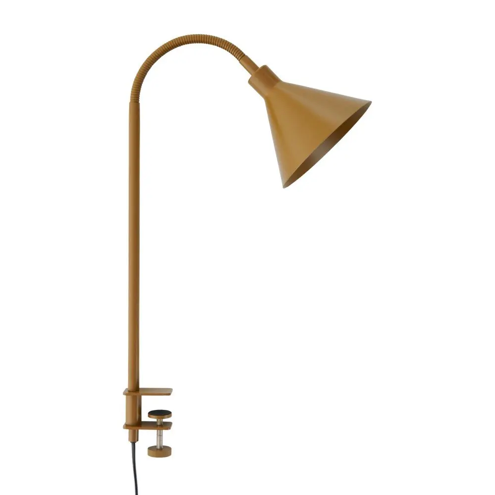 Hnědá kovová stolní lampa s ohybatelnou konstrukcí/s klipem (výška 50 cm) Flexi Torino – Ellos Home