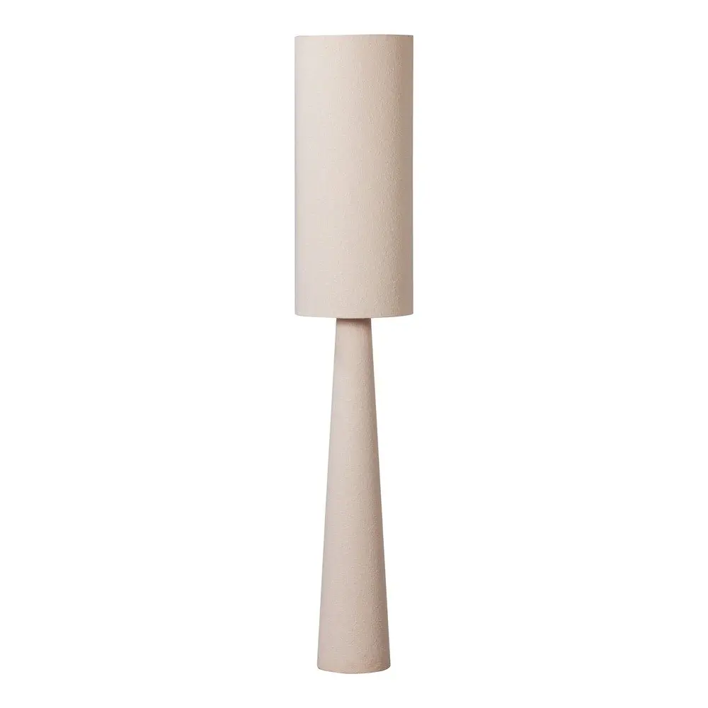 Béžová stojací lampa s textilním stínidlem (výška 187 cm) Loft – WOOOD