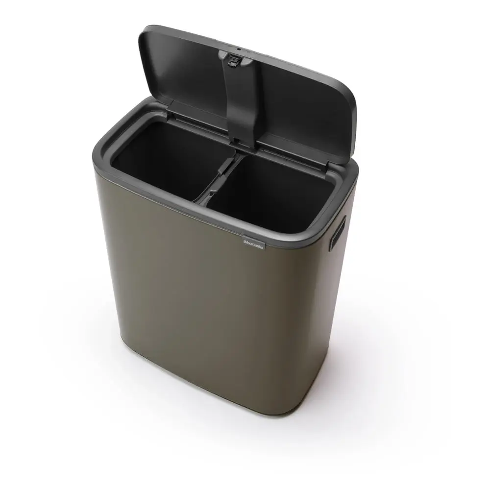Šedý dotykový ocelový odpadkový koš na tříděný odpad 2x30 l Bo Touch Bin – Brabantia