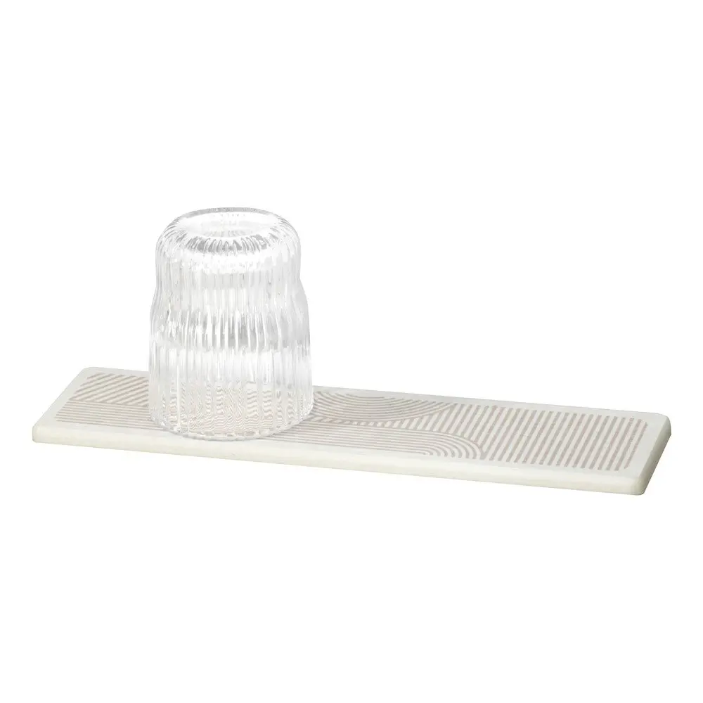 Šedá z křemeliny odkapávací podložka na nádobí 30x8 cm Damon – Wenko