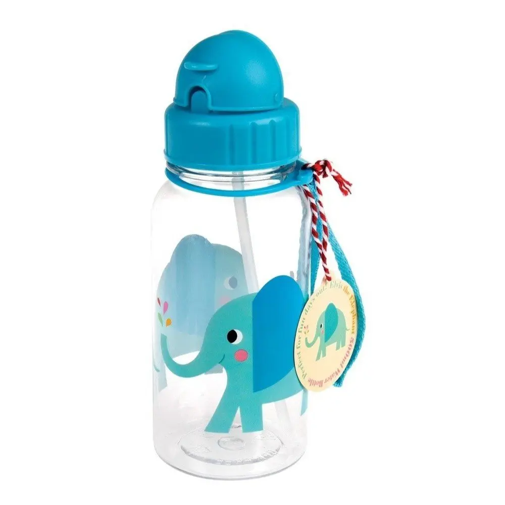 Modrá/tyrkysová tritanová dětská lahev 500 ml Elvis the Elephant – Rex London