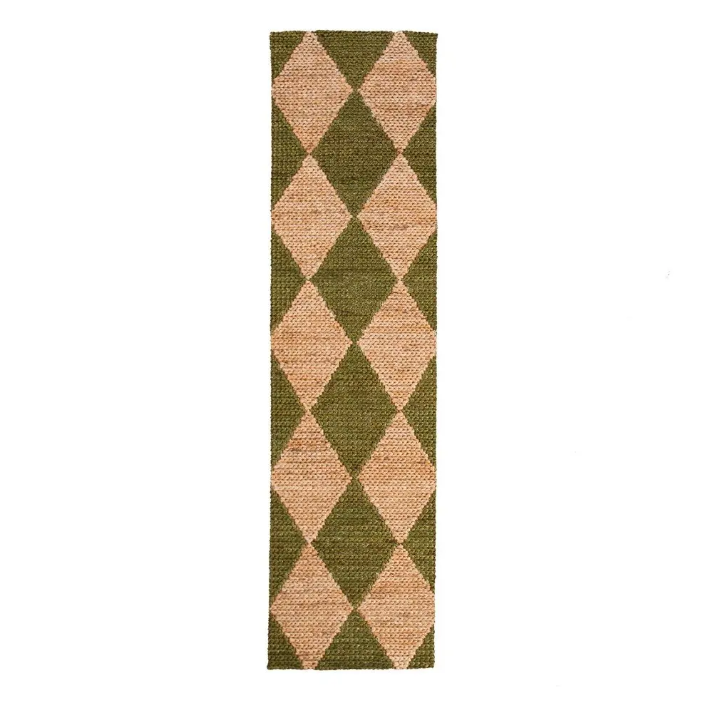 Hnědý/v přírodní barvě ručně tkaný běhoun s příměsí juty 60x230 cm Effie Diamond – Flair Rugs