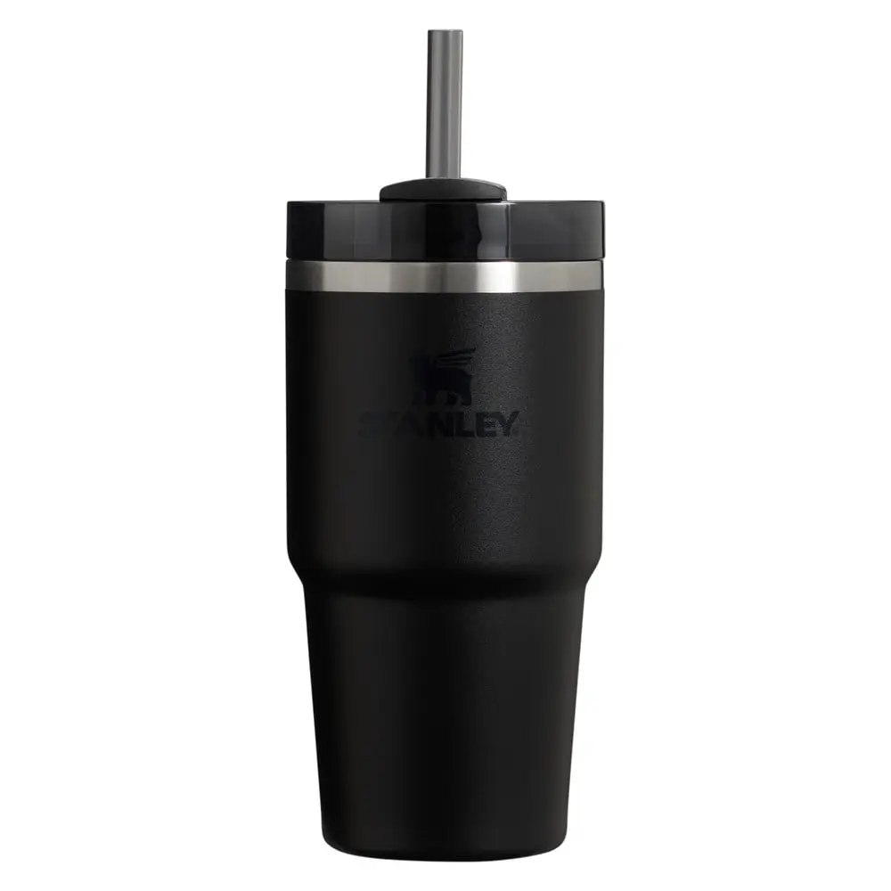 Černá termoska s brčkem z nerezové oceli 600 ml Quencher H2.0 FlowState Tumbler Black – Stanley