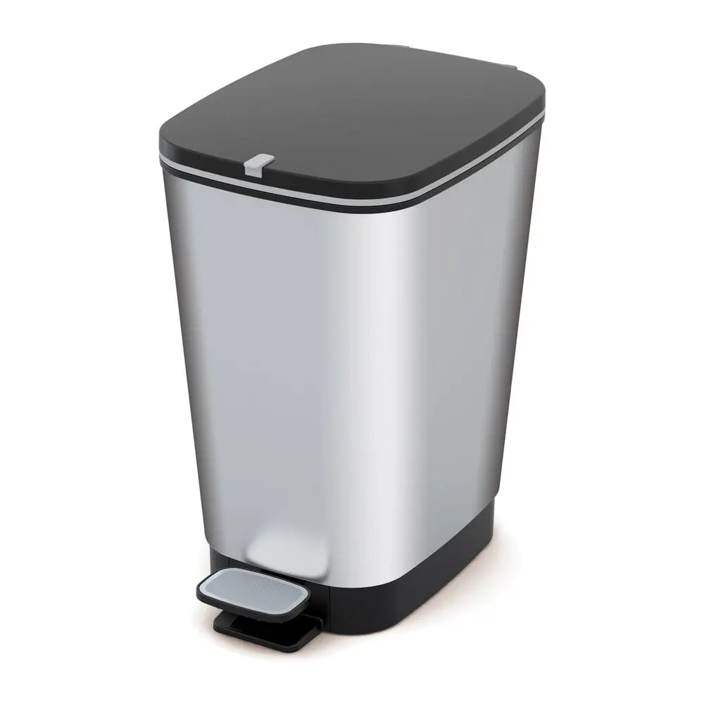 Černý nášlapný plastový odpadkový koš 45 l Chic Bin – KIS
