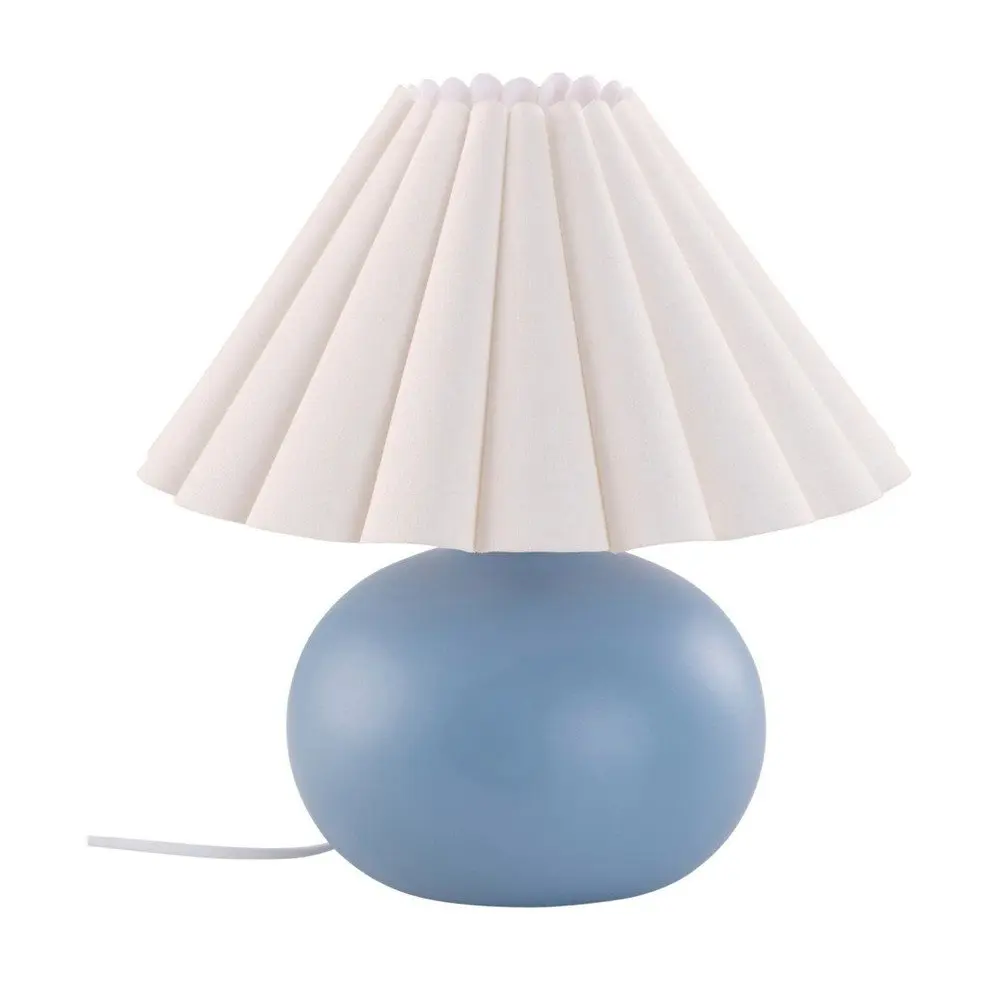 Bílá/modrá keramická stolní lampa (výška 34 cm) Crasso – Jotex