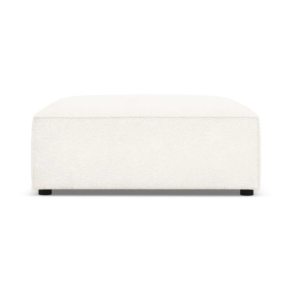 Béžová podnožka z textilie bouclé Jodie – Micadoni Home