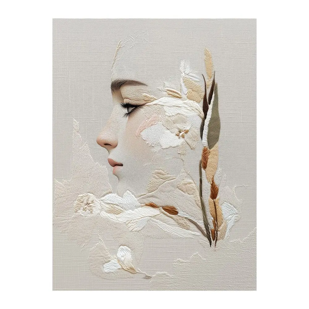 Obraz 60x80 cm Stitched Bloom – Styler