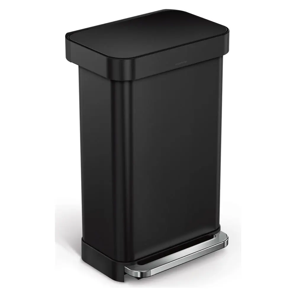 Simplehuman - Odpadkový koš 45 l, s kapsou na sáčky, matná černá CW2092