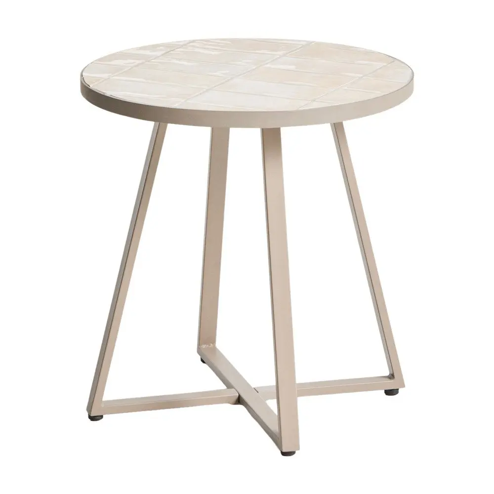 Kulatý zahradní stolek s keramickou deskou ø 45 cm Tella – Kave Home