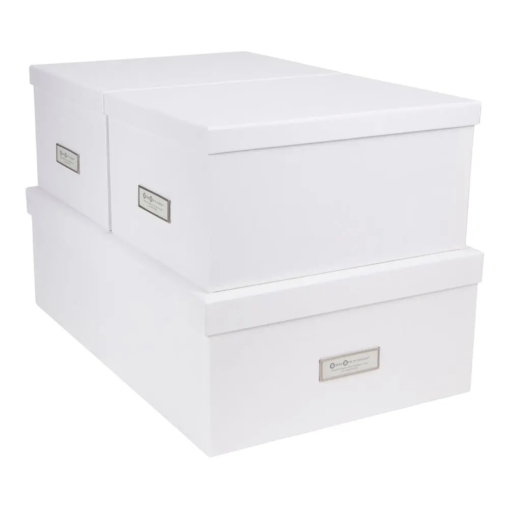 Sada 3 bílých úložných krabic Bigso Box of Sweden Inge