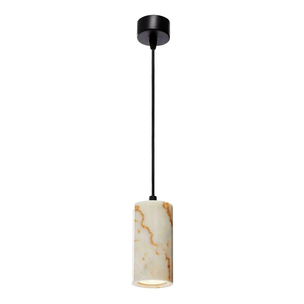 Šedé závěsné svítidlo s kamenným stínidlem ø 6,5 cm Selma – Opviq lights