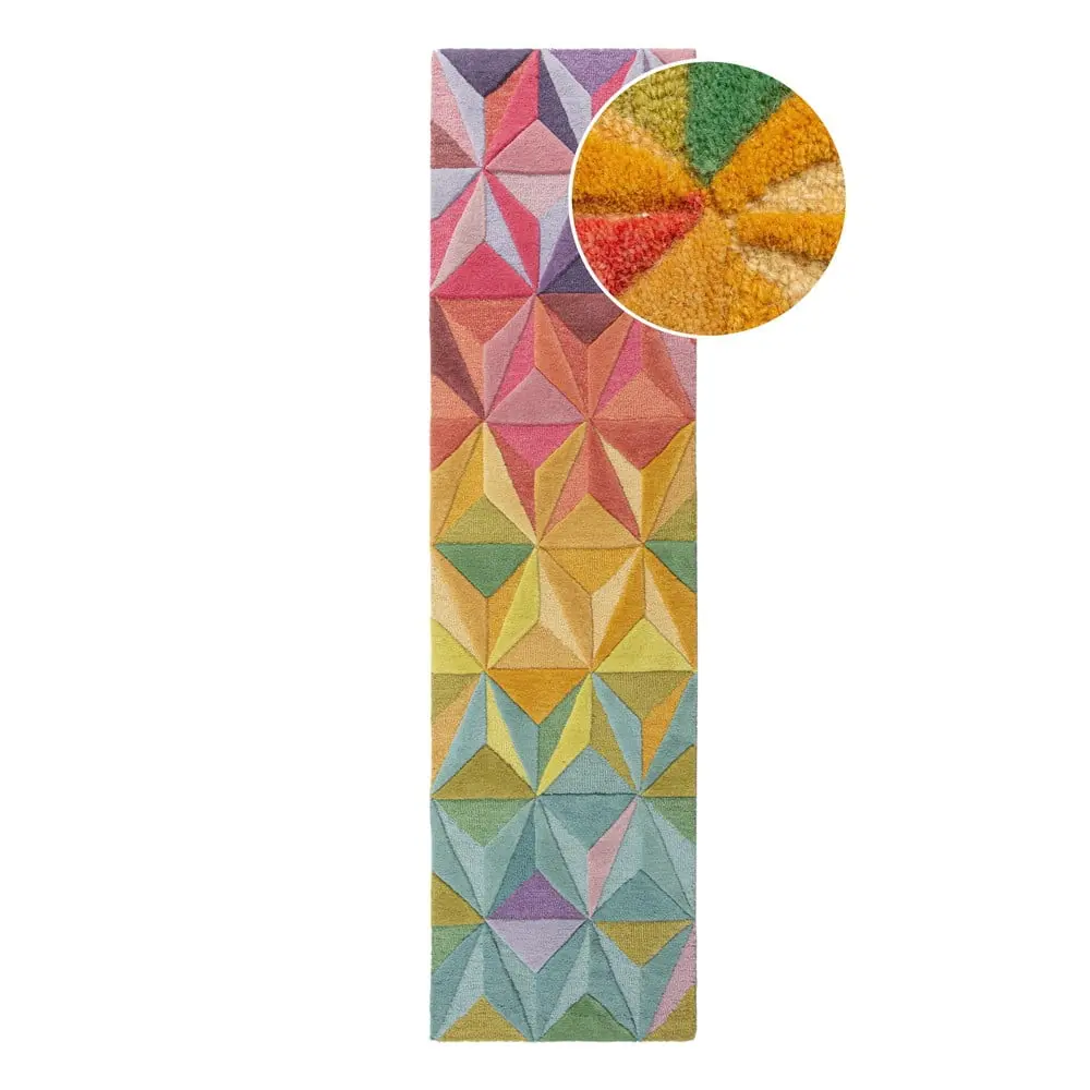 Flair Rugs, Ručně všívaný běhoun Illusion Reverie Multi, 60x230, vícebarevná, chodba / předsíň