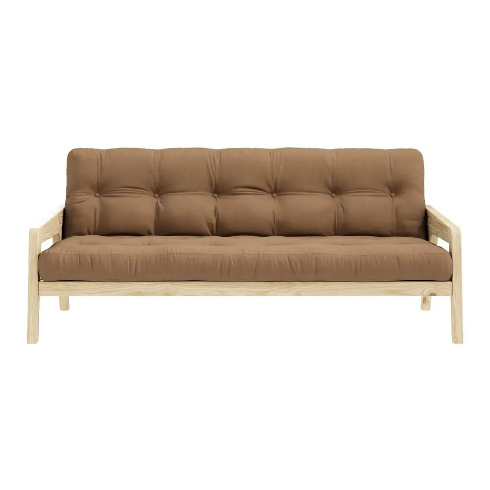 Hnědá rozkládací pohovka 204 cm Grab - Karup Design