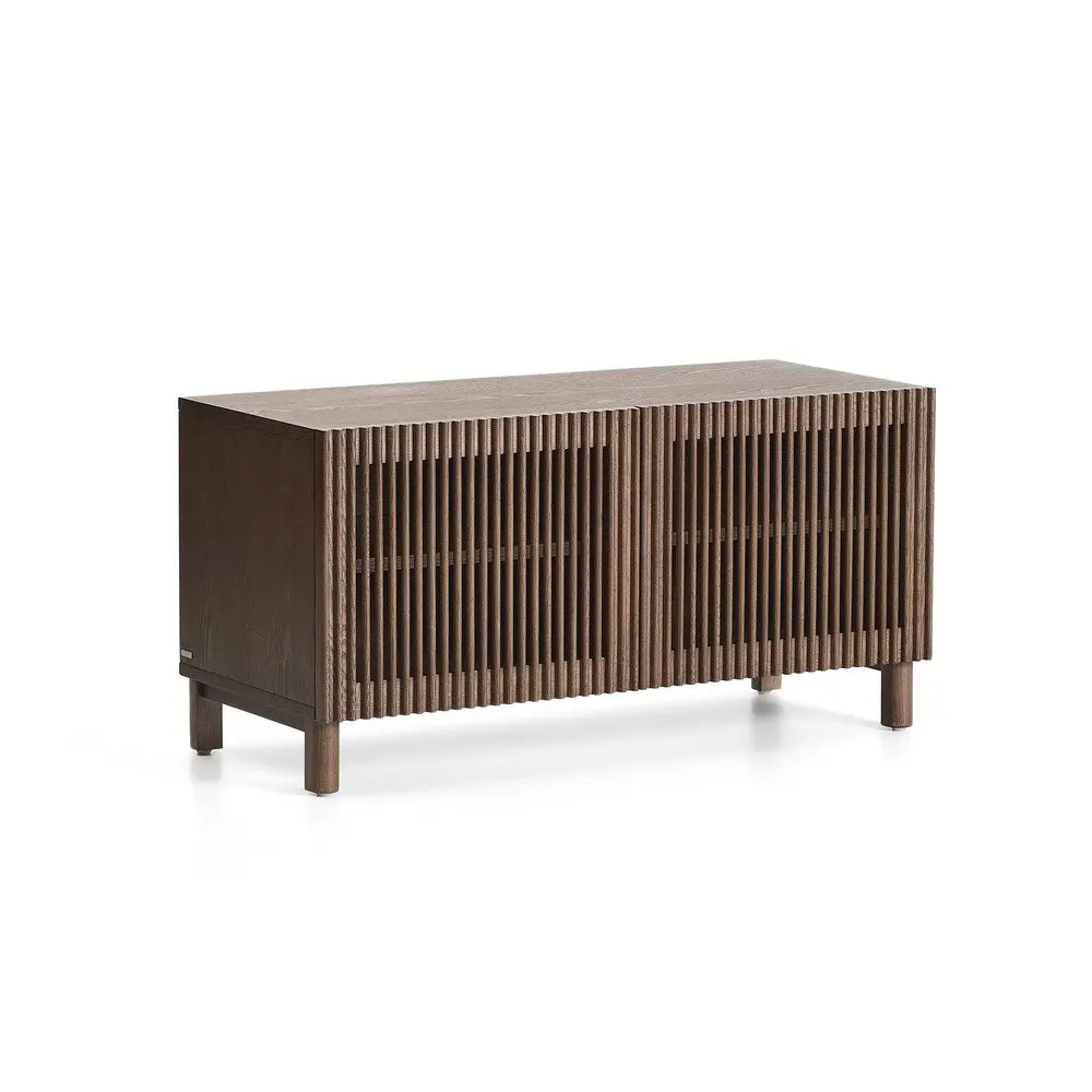Tmavě hnědý botník v dekoru jasanu 98x50x43 cm Beyla – Kave Home