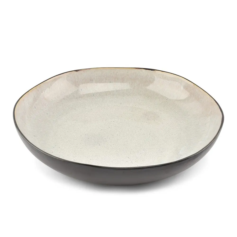 Černá/béžová mísa z kameniny ø 32 cm Lunar – Salt&Pepper