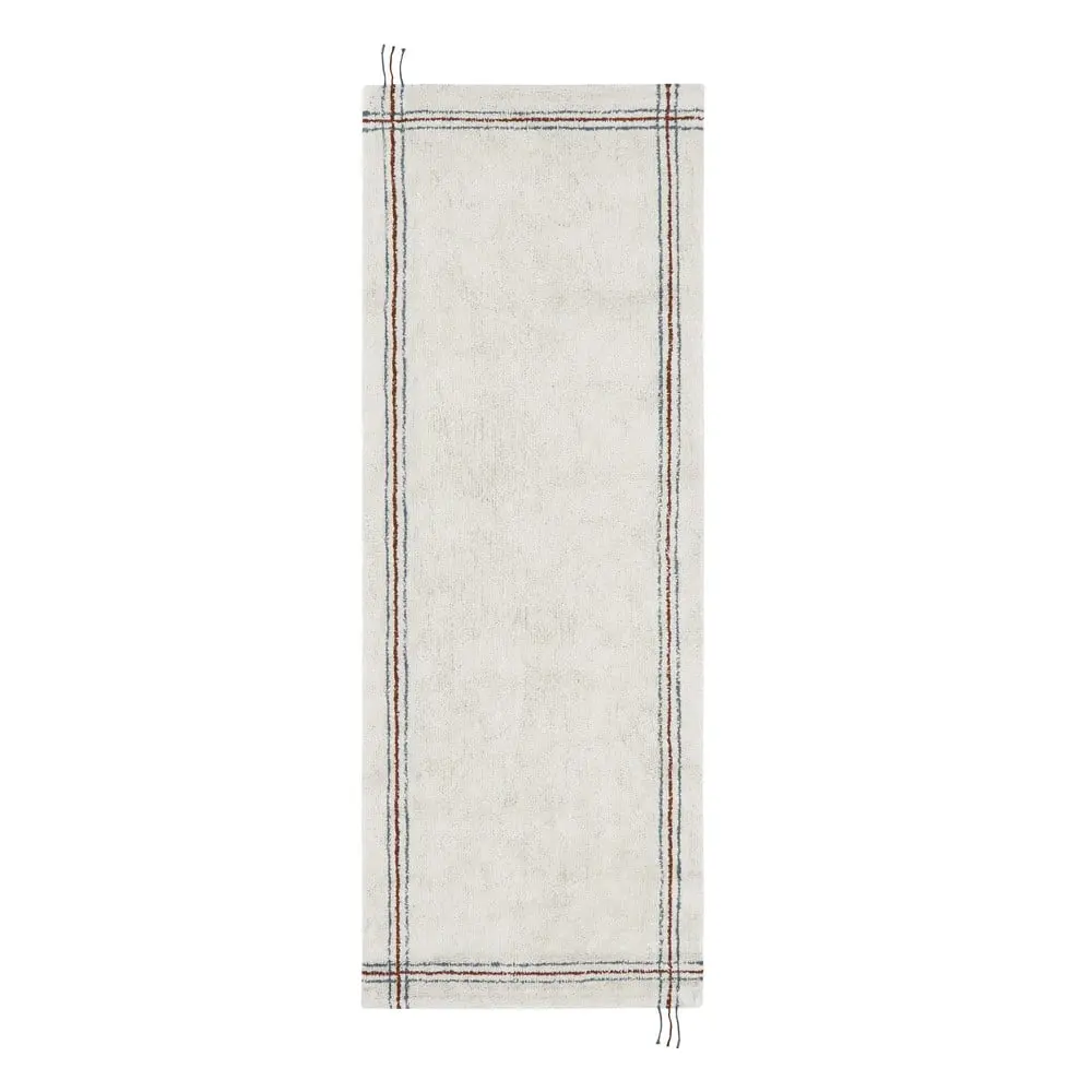 Krémový pratelný ručně tkaný bavlněný běhoun 80x230 cm Cuisine Natural – Lorena Canals