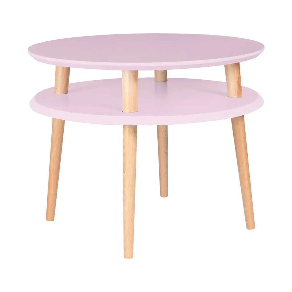 Růžový konferenční stolek Ragaba UFO, Ø 57 cm