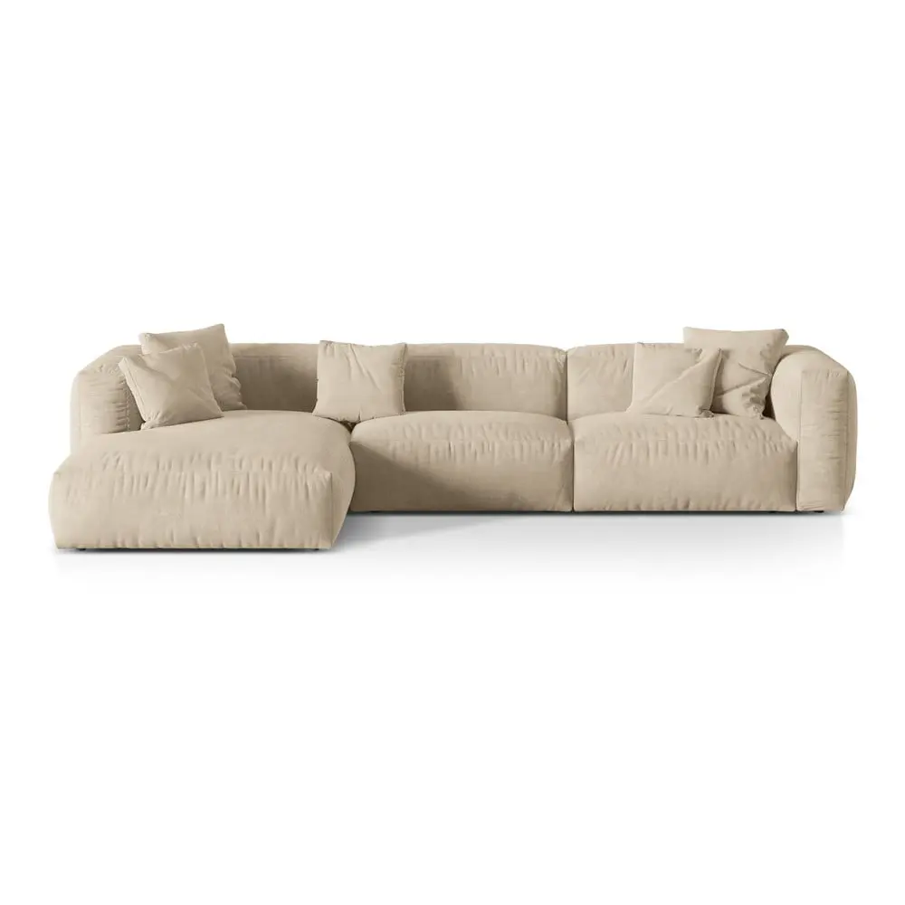 Béžová modulární rohová pohovka (levý roh) Martina – Micadoni Home