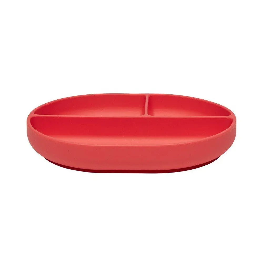 Červený silikonový dětský talíř 17x21,5 cm Enkei – OYOY Mini