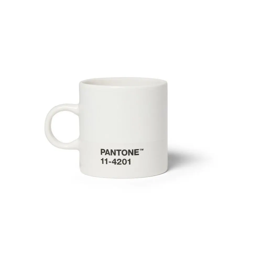 Bílý porcelánový šálek na espresso 120 ml Cloud Dancer 11-4201 – Pantone