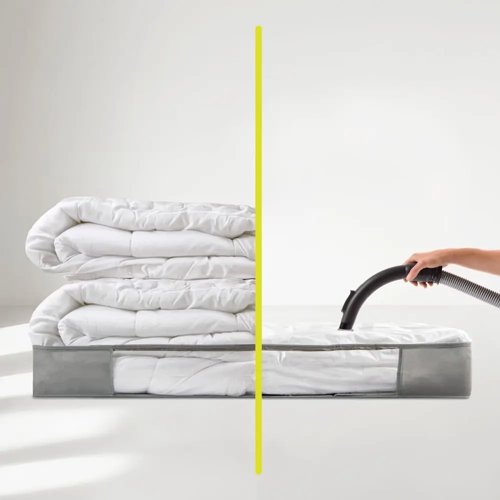 Vakuový plastový úložný box pod postel 105x45x15 cm – Homéa