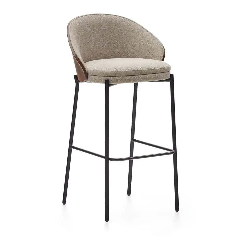 Hnědá barová židle (výška sedáku 65 cm) Eamy – Kave Home