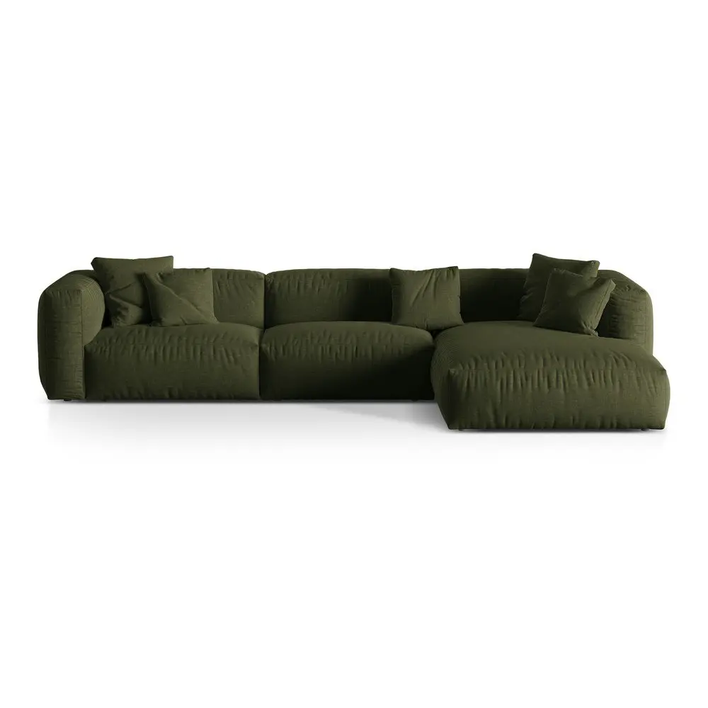 Zelená modulární rohová pohovka (pravý roh) Martina – Micadoni Home