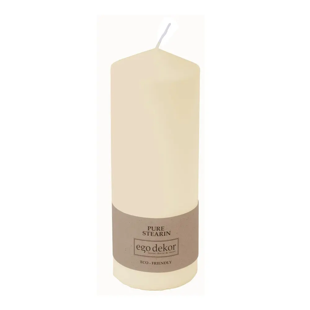 Smetanově bílá svíčka Eco candles by Ego dekor Top, doba hoření 50 h