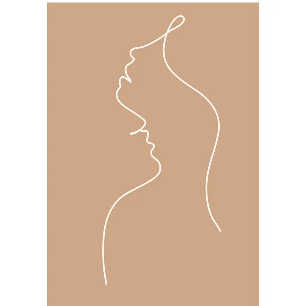 Plakát 29x41 cm Lovers Line Art – Veronika Boulová