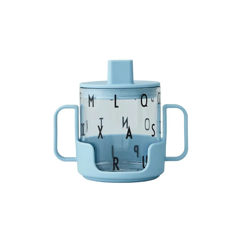 Světle modrý dětský hrnek Design Letters Grow With Your Cup