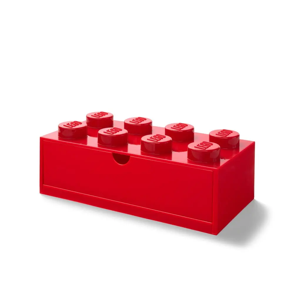 Lego® stolní box 8 se zásuvkou - červená
