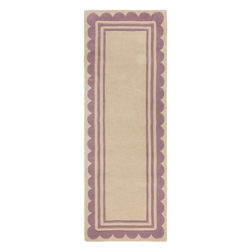 Ručně všívaný běhoun Lois Scallop Purple 80x230 cm